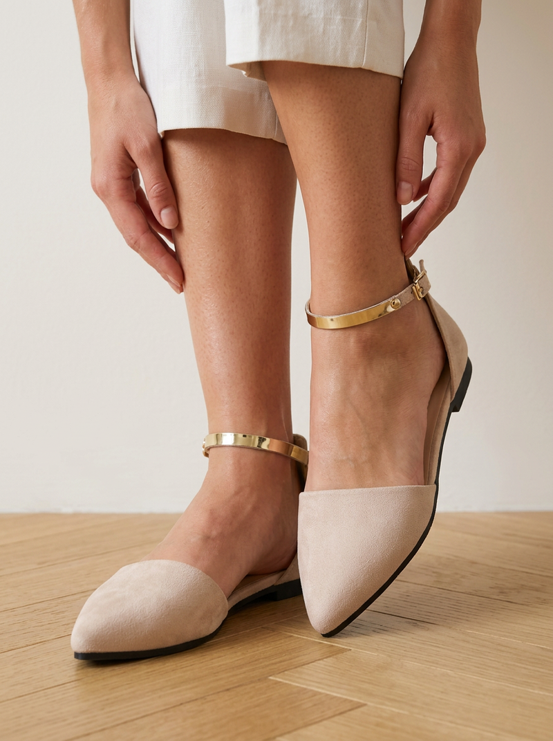 Rosondra | Apricot Pointed Loafers