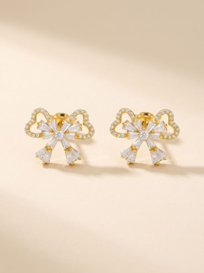 Sancia | Crystal Bow Earrings