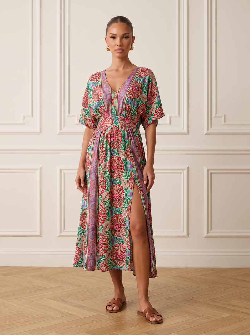 Galora | V-neck Midi Dress