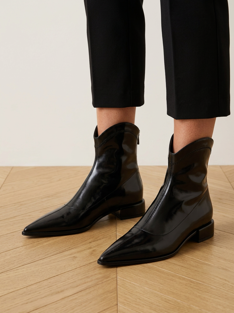 Gwendolyn | Sleek Pointed Ankle Boots