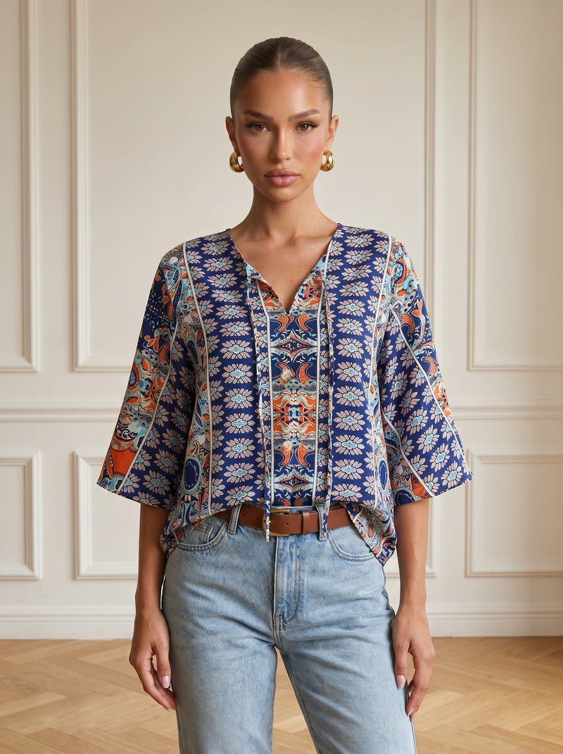 Allegra | Printed Bohemian Blouse