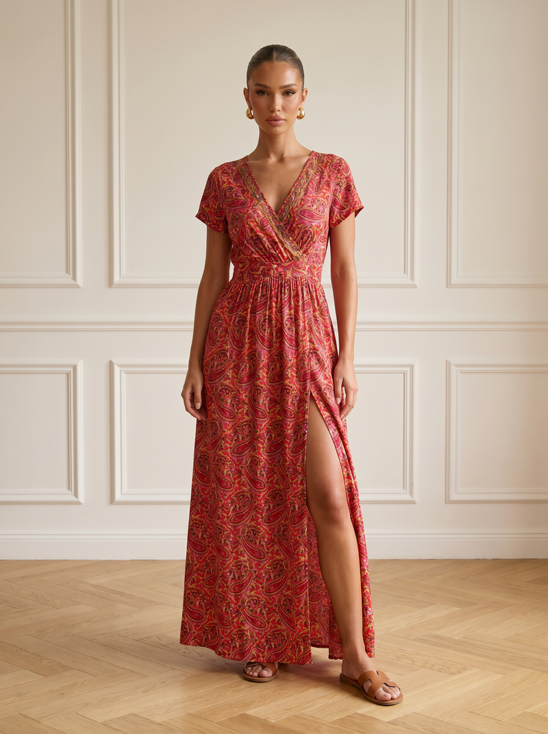 Marie | Bohemian Floral Maxi Dress