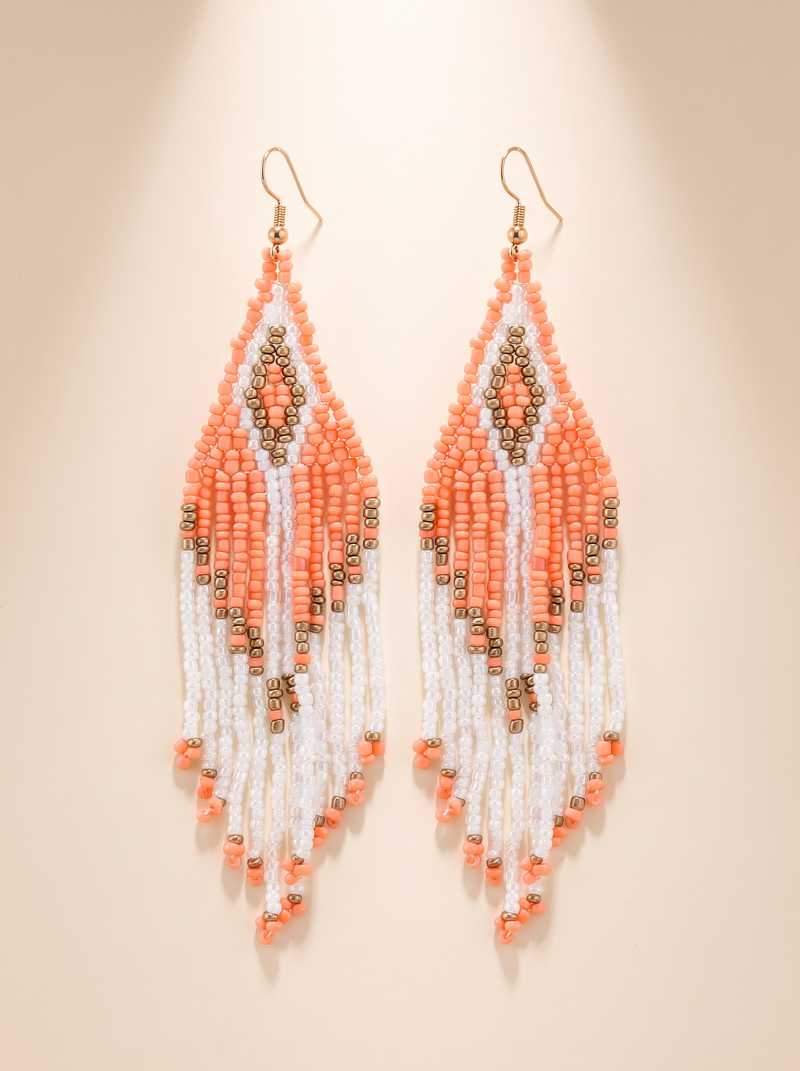 Colette | Beaded Tassel Earrings