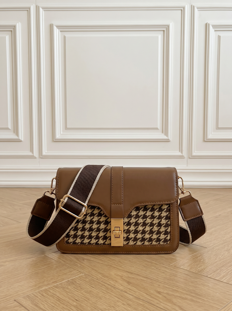 Brown houndstooth