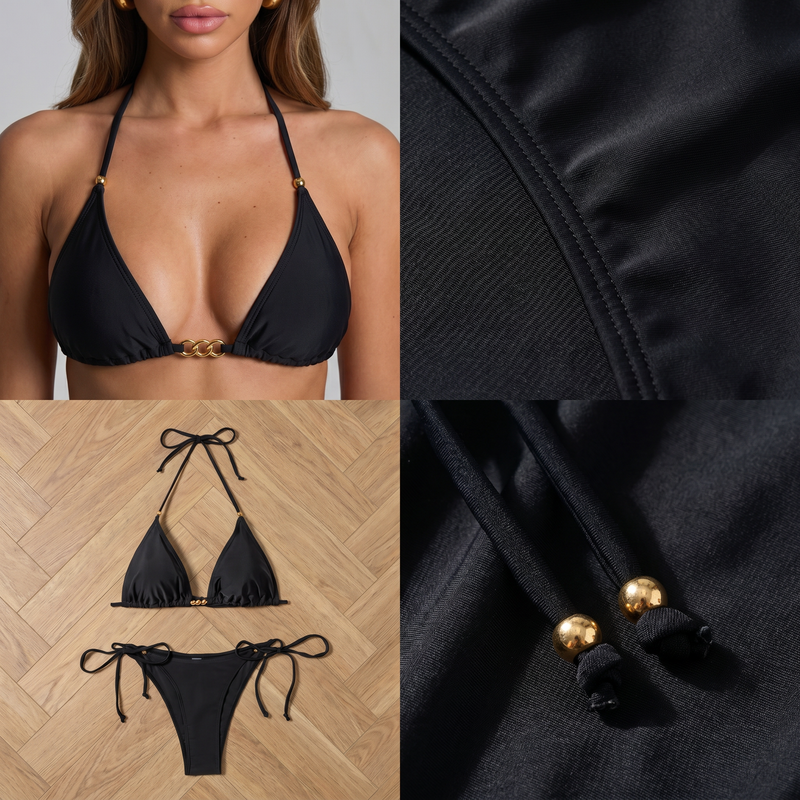 Lisette | Embellished Bikini Set