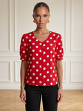 Tamsin | Polka Dot Chiffon Blouse