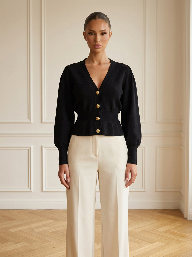 Carensa | Refined Button Cardigan