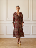 Ines | Painted V-Neck Midi