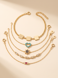 Vitalia | Gilded Crystal Bracelet Set