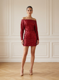 Olivia | Glimmering Sequin Midi Dress