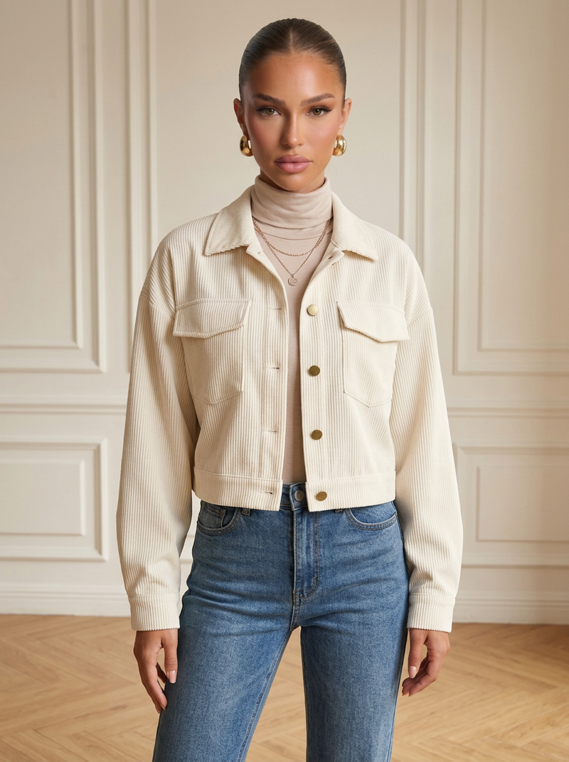 Wylondra | Corduroy Cropped Jacket