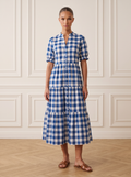 Geraldine | Chic Stand Collar Midi Dress
