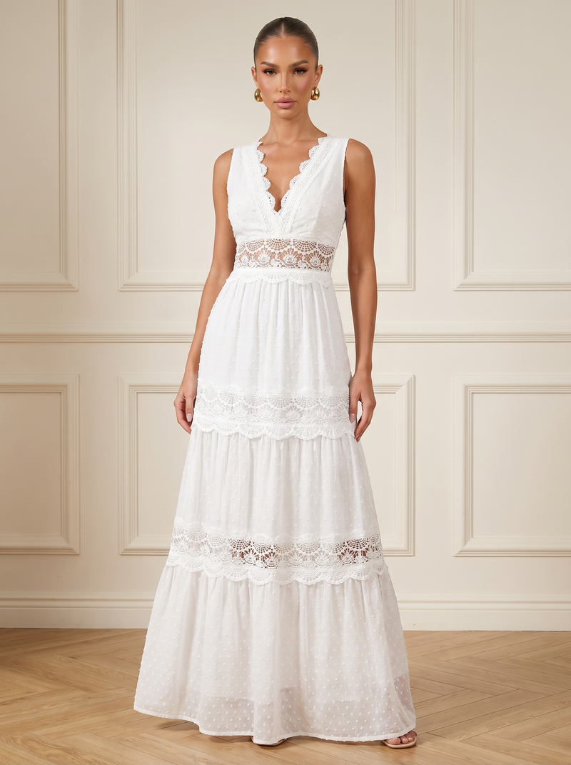 Grazia | Lace V-Neck Maxi Dress