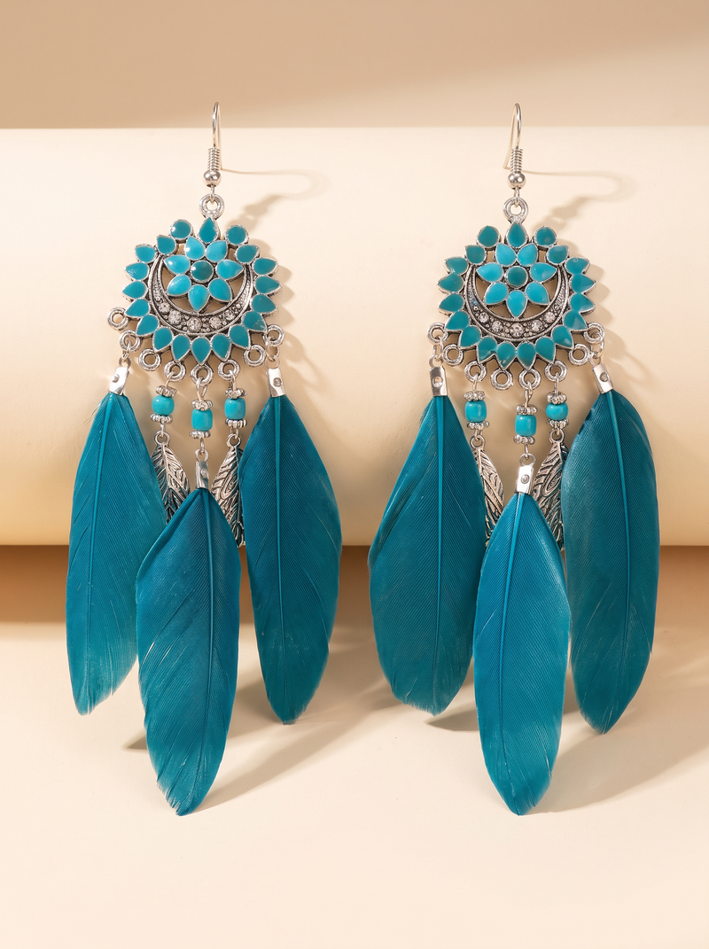 Shirley | Sunflower Tassel Earrings
