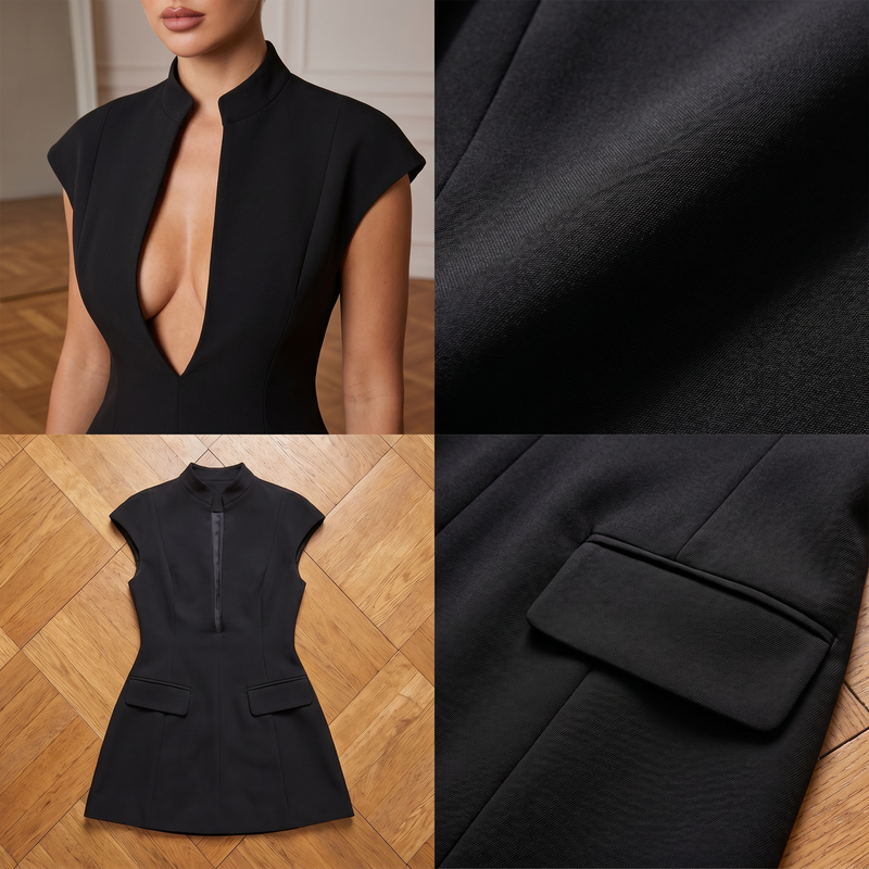 Concetta | Covered Shoulder Mini Dress