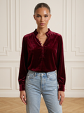 Ciravel | Velvet V-Neck Shirt