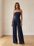 Nolwenn | Strapless Palazzo Jumpsuit
