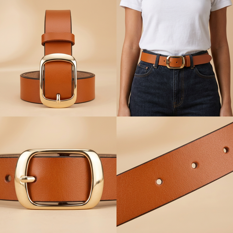 Gold Buckle-Khaki