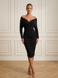 Wynona | Form-Fitting V-Neck Midi Dress