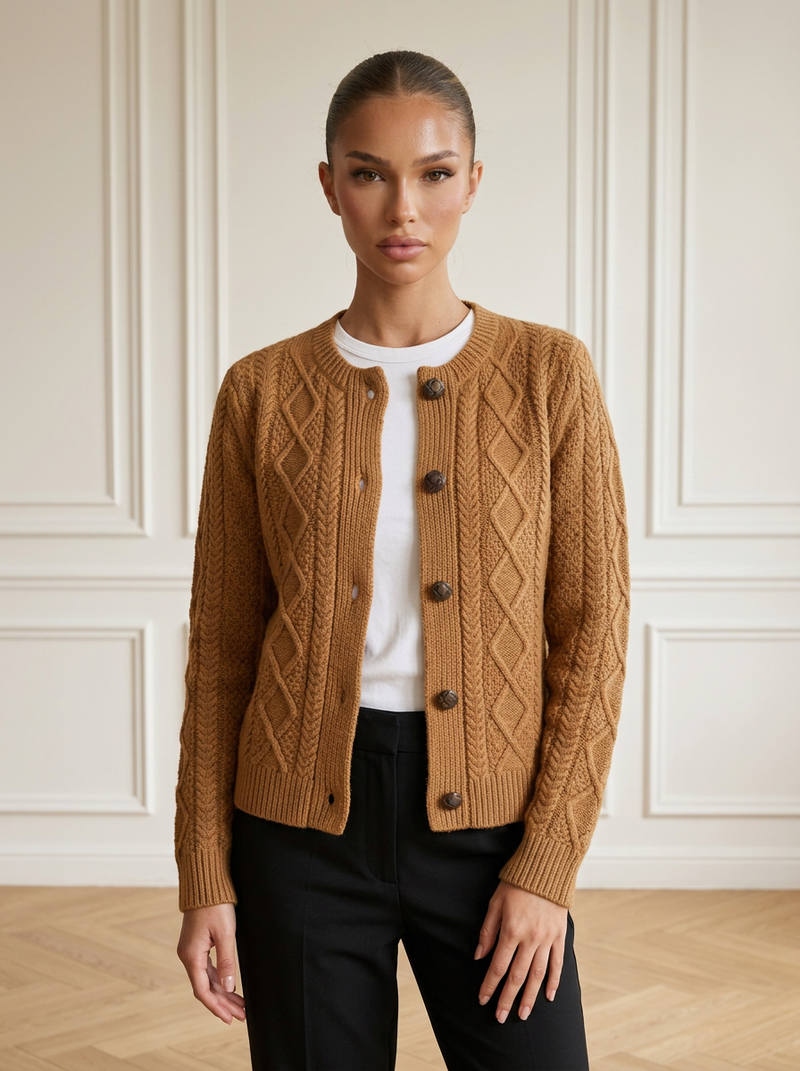 Novyra | Textured Knit Cardigan
