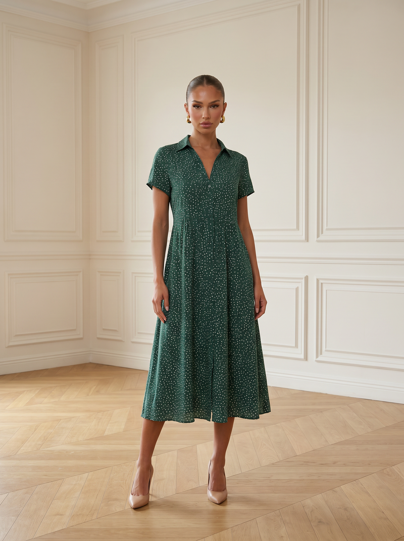 Fleur | Polka Dot Midi Dress
