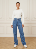 Seadine | High-Waisted Straight Jeans