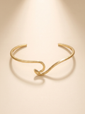 Marella | Sculpted Wave Bangle