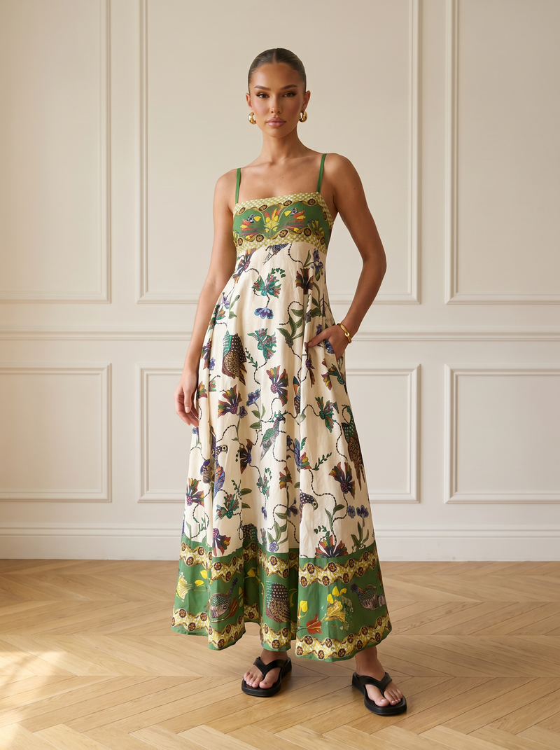 Antonella | Floral Sleeveless Maxi Dress