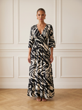 Raelarel | Chic Striped Maxi Dress