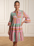 Marine | Printed V-Neck Dress