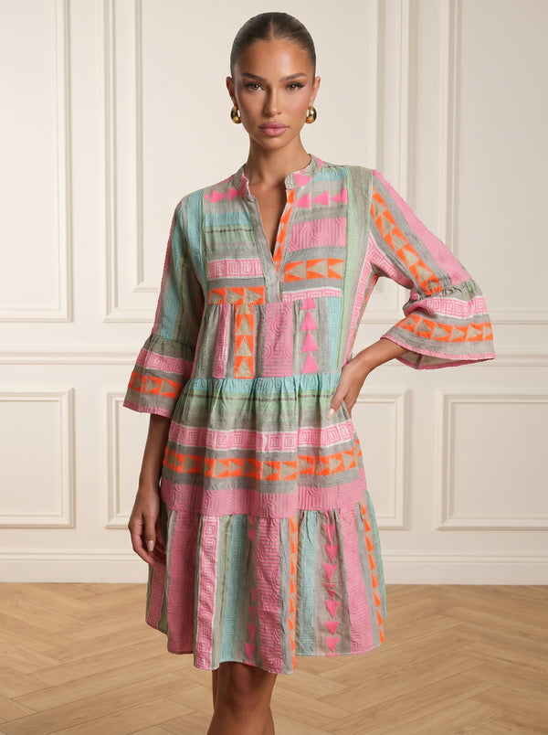 Marine | Printed V-Neck Dress