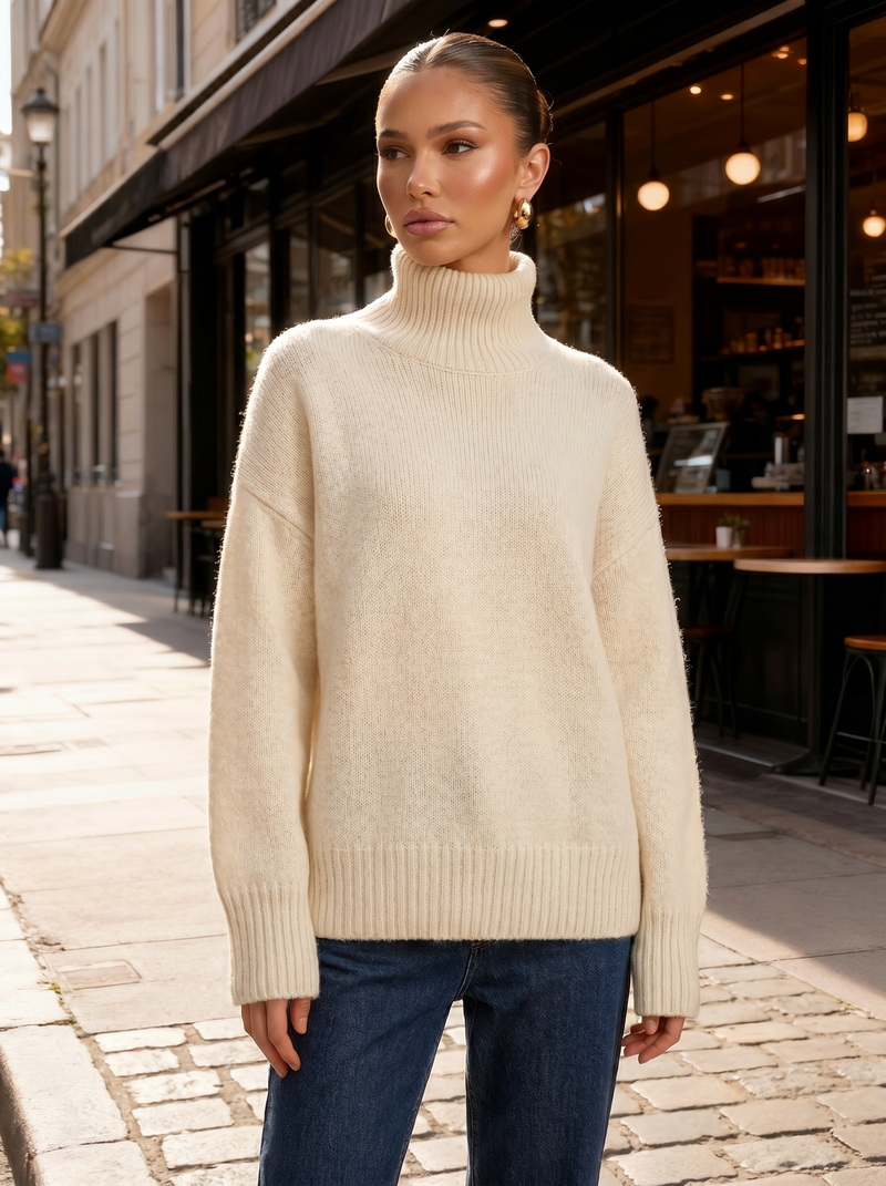 Valentina | Chic Turtleneck Knit Sweater