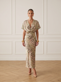 Fiorenza | Satin V-Neck Dress