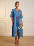 Natalia | Effortless Round Neck Midi Dress